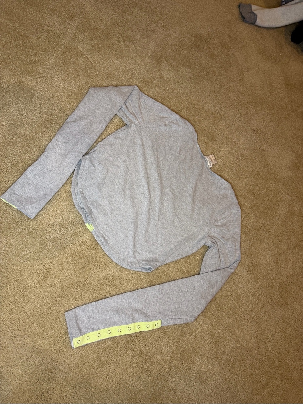 For Love & Lemons Gray Neon Snap Button Crop Top S - Picture 8 of 11